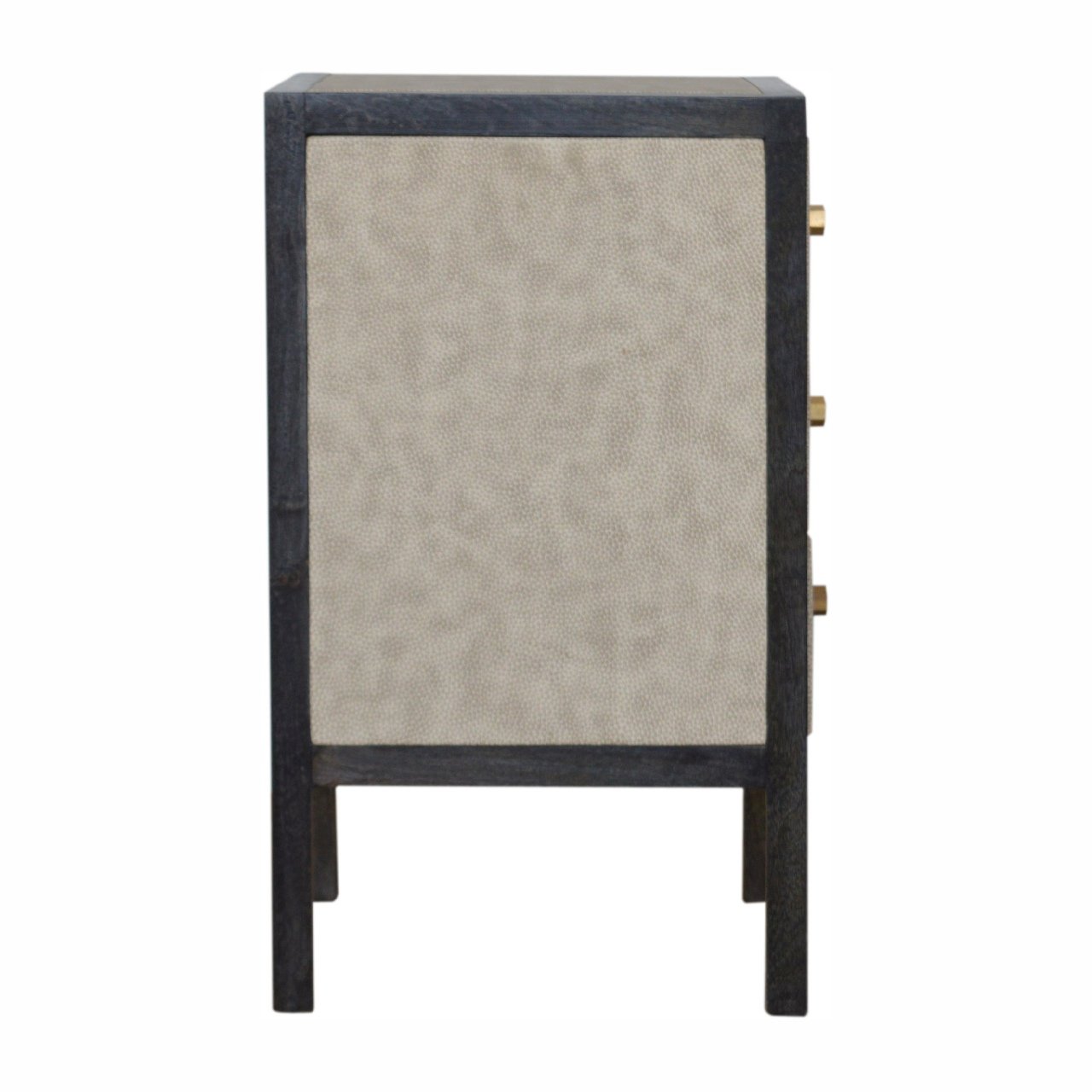 Ash Black Leather Nightstand via Homepressions.com