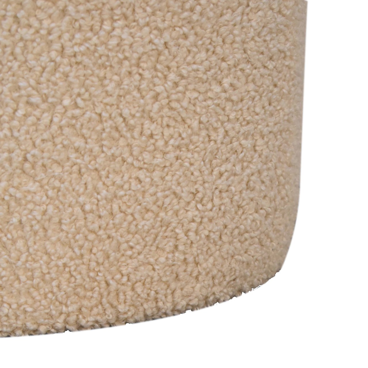 Boucle Round Footstool via Homepressions.com