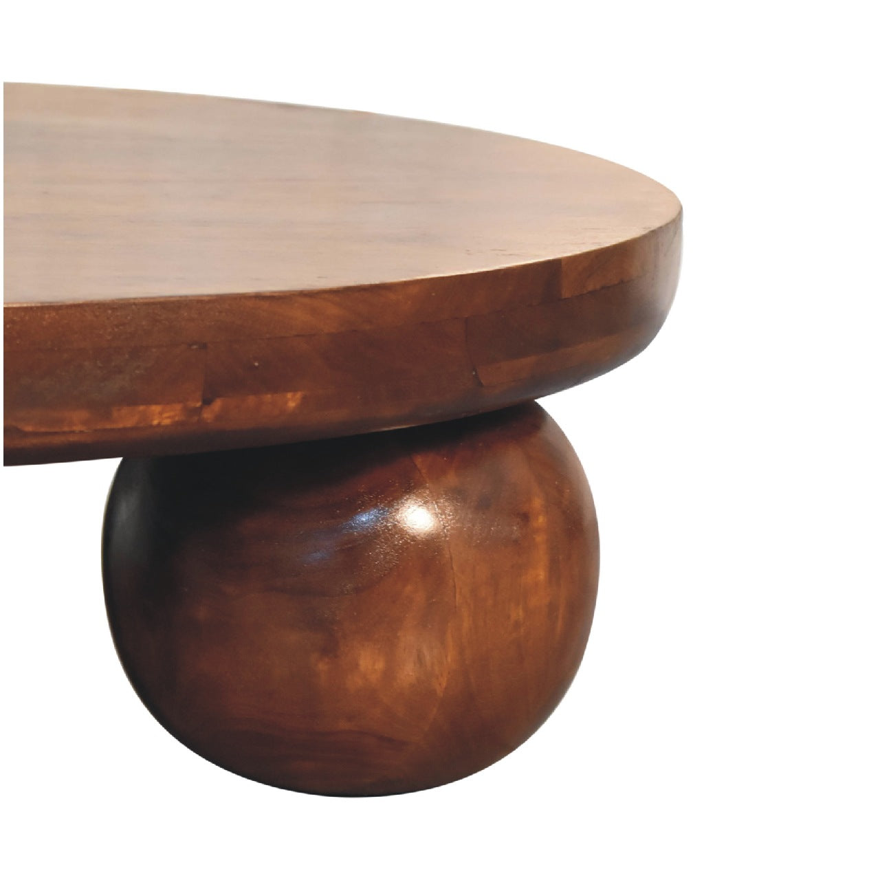 Chestnut Circular Coffee Table via Homepressions.com