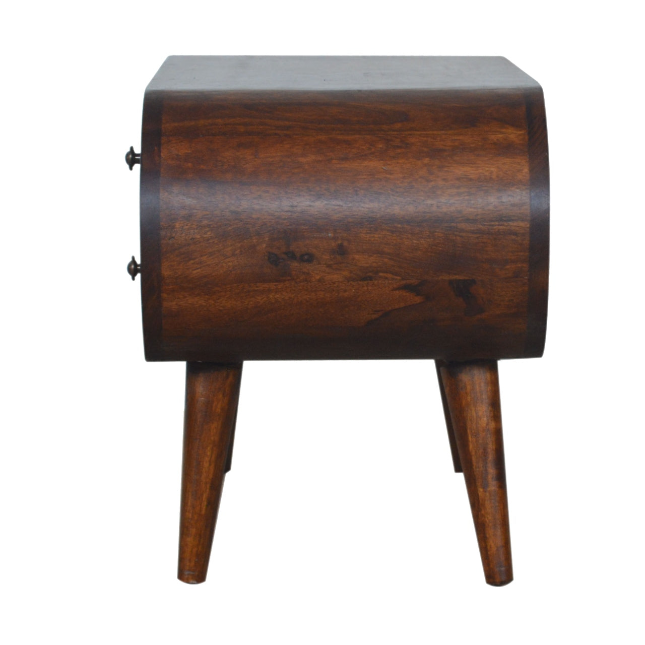 Circular Chestnut TV Stand through Homepressions.com