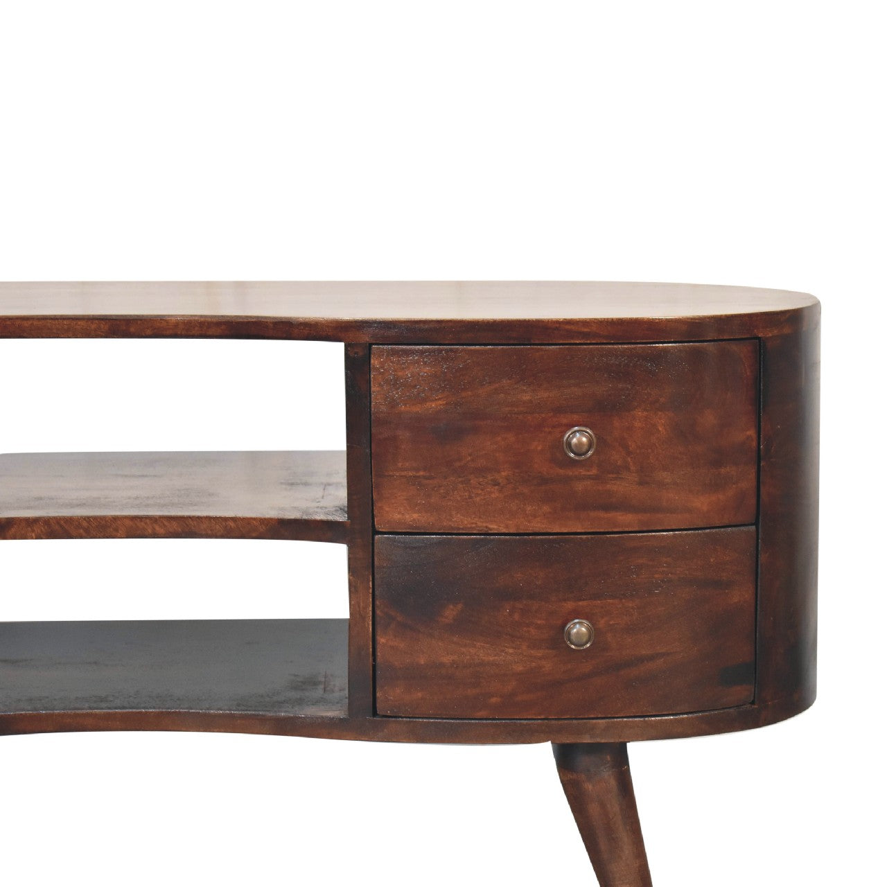 Dark Walnut Circular Tv Stand from Homepressions.com