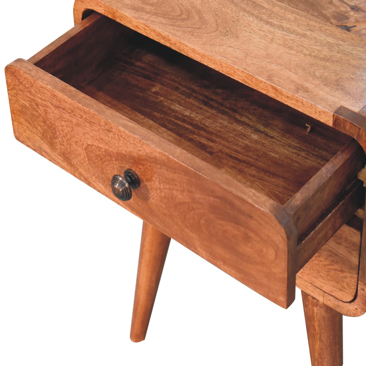 Honey Carmel Curved Nightstand in Homepressions.com