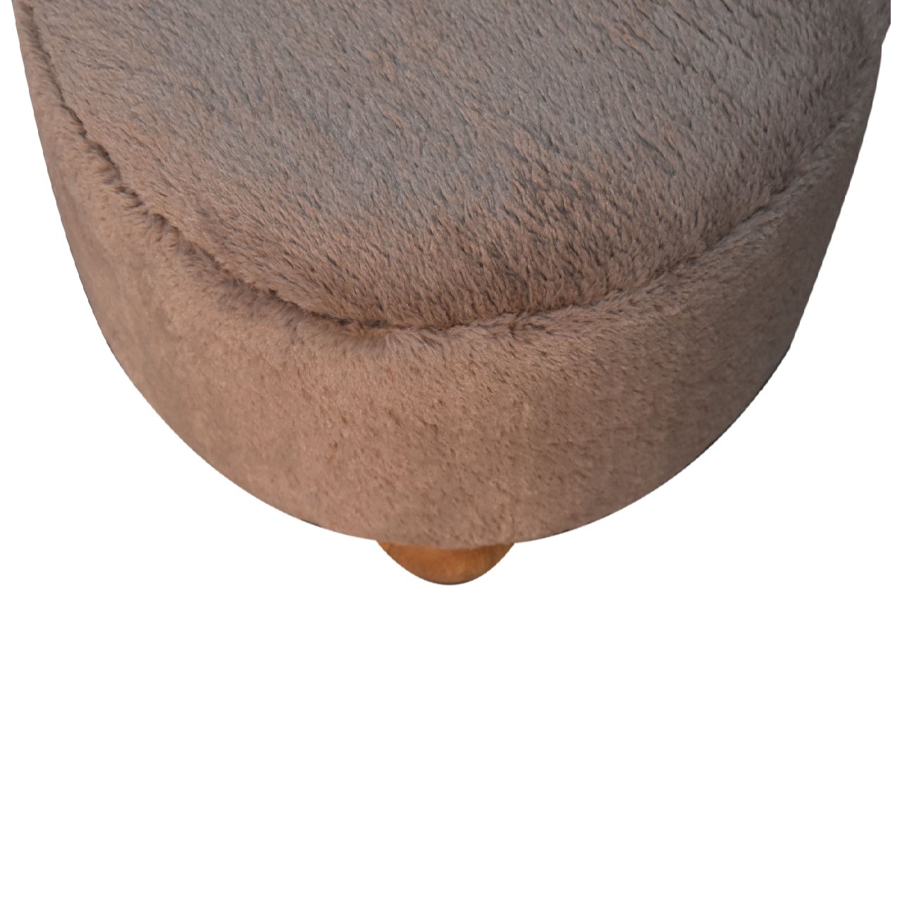 Mocha Plush Pod Footstool in Homepressions.com
