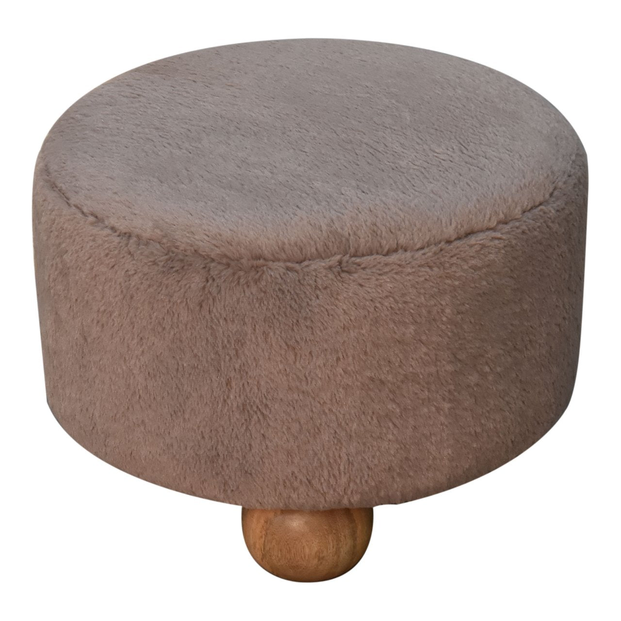 Mocha Plush Pod Footstool through Homepressions.com