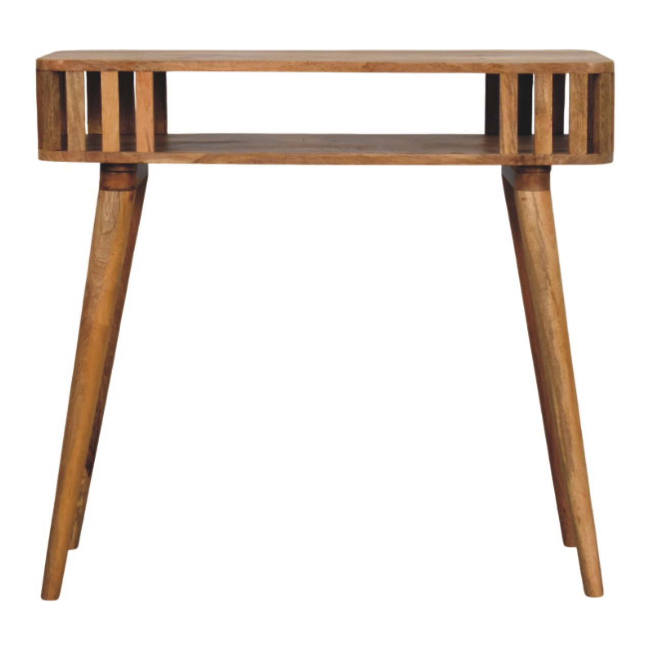 Oak Lattice Corridor Console purchased at Homepressions.com