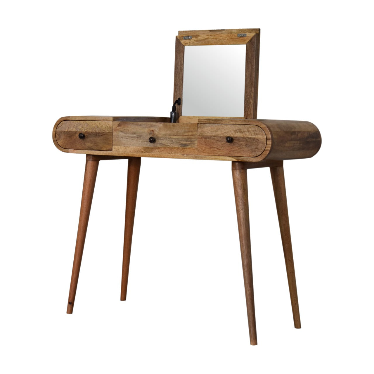 Oak Orbital Vanity Oasis Table via Homepressions.com