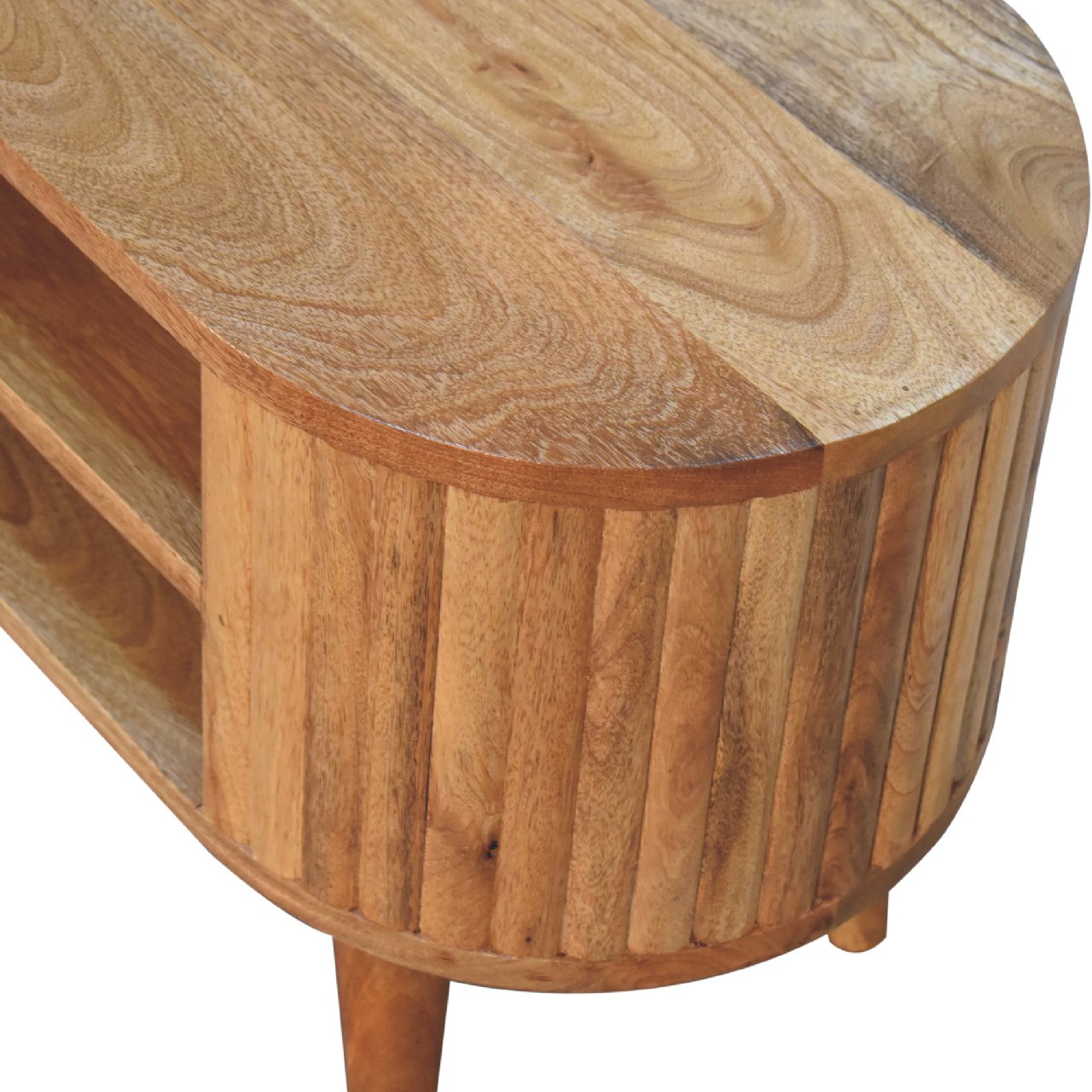 Oak Slatted Media Unit in Homepressions.com