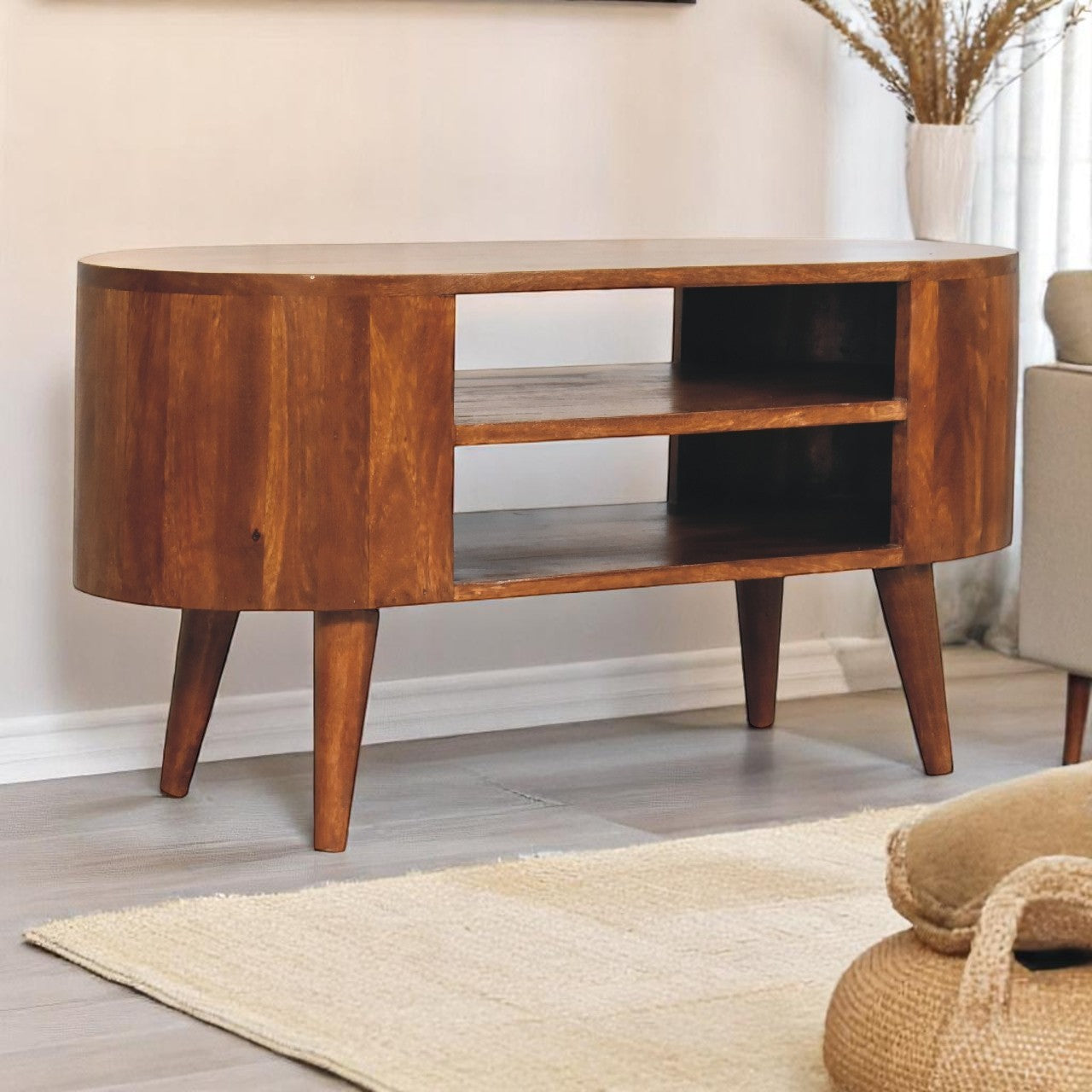 Oval Chestnut TV Stand at Homepressions.com