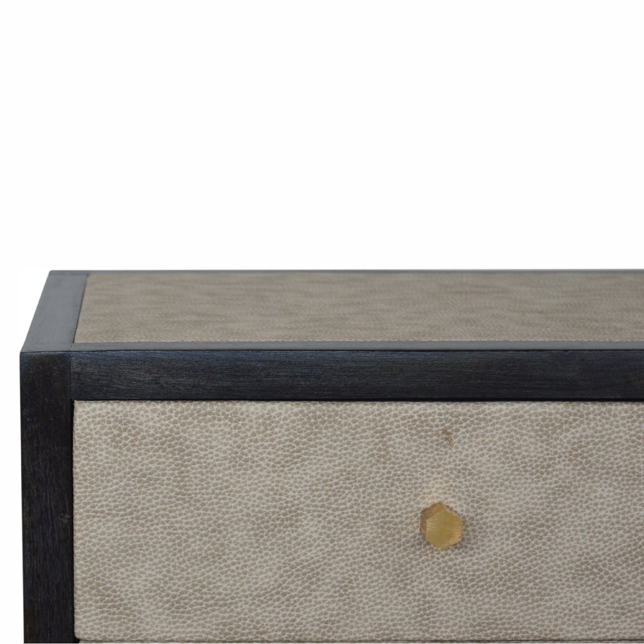 Ash Black Leather Nightstand on Homepressions.com