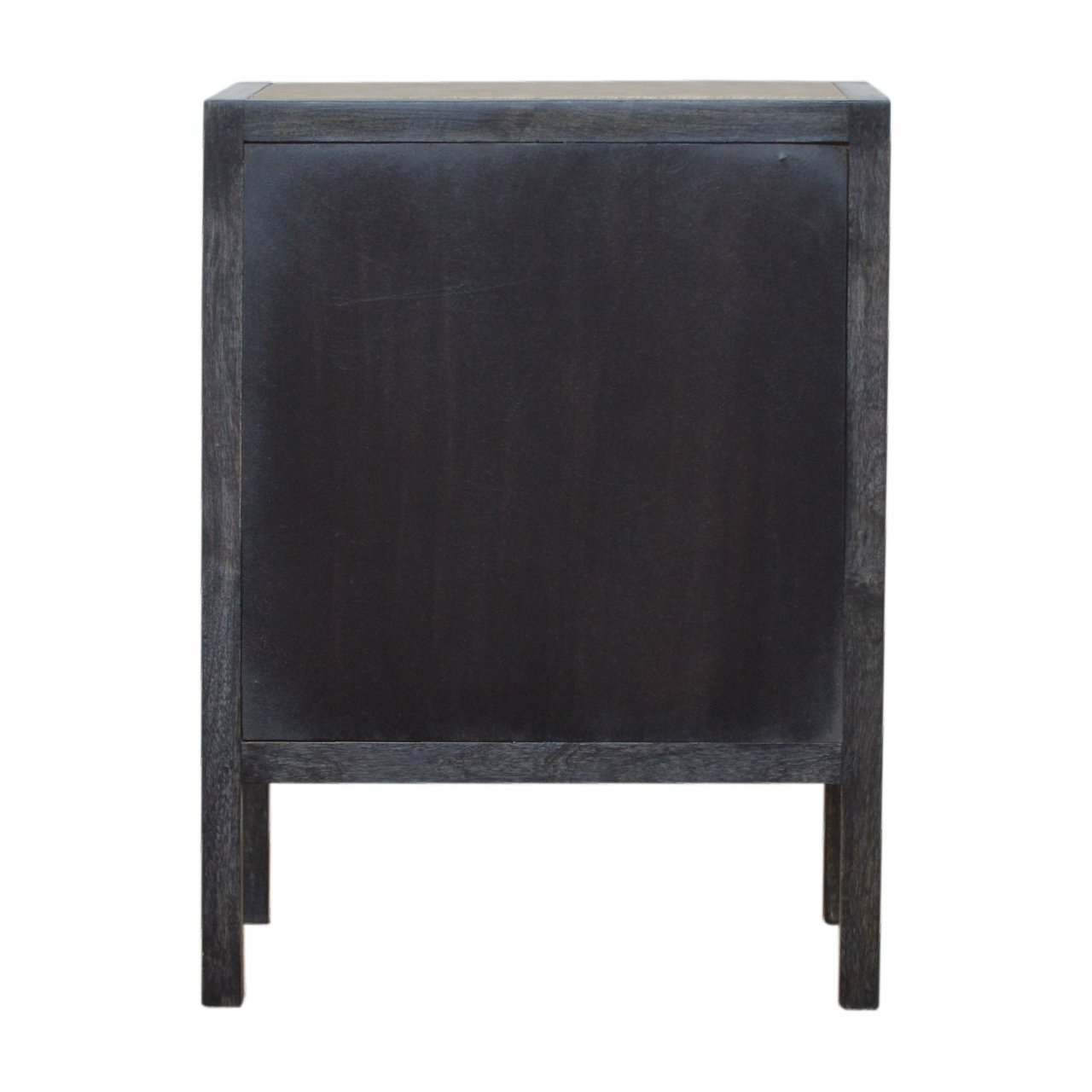 Ash Black Leather Nightstand through Homepressions.com