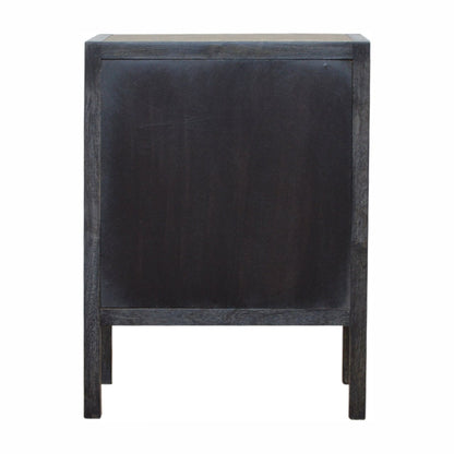 Ash Black Leather Nightstand through Homepressions.com