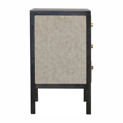 Ash Black Leather Nightstand via Homepressions.com