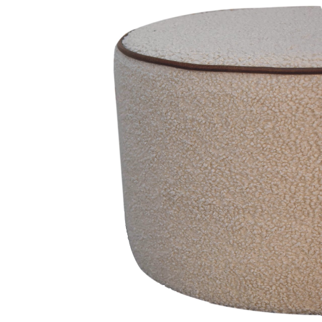 Boucle Round Footstool in Homepressions.com