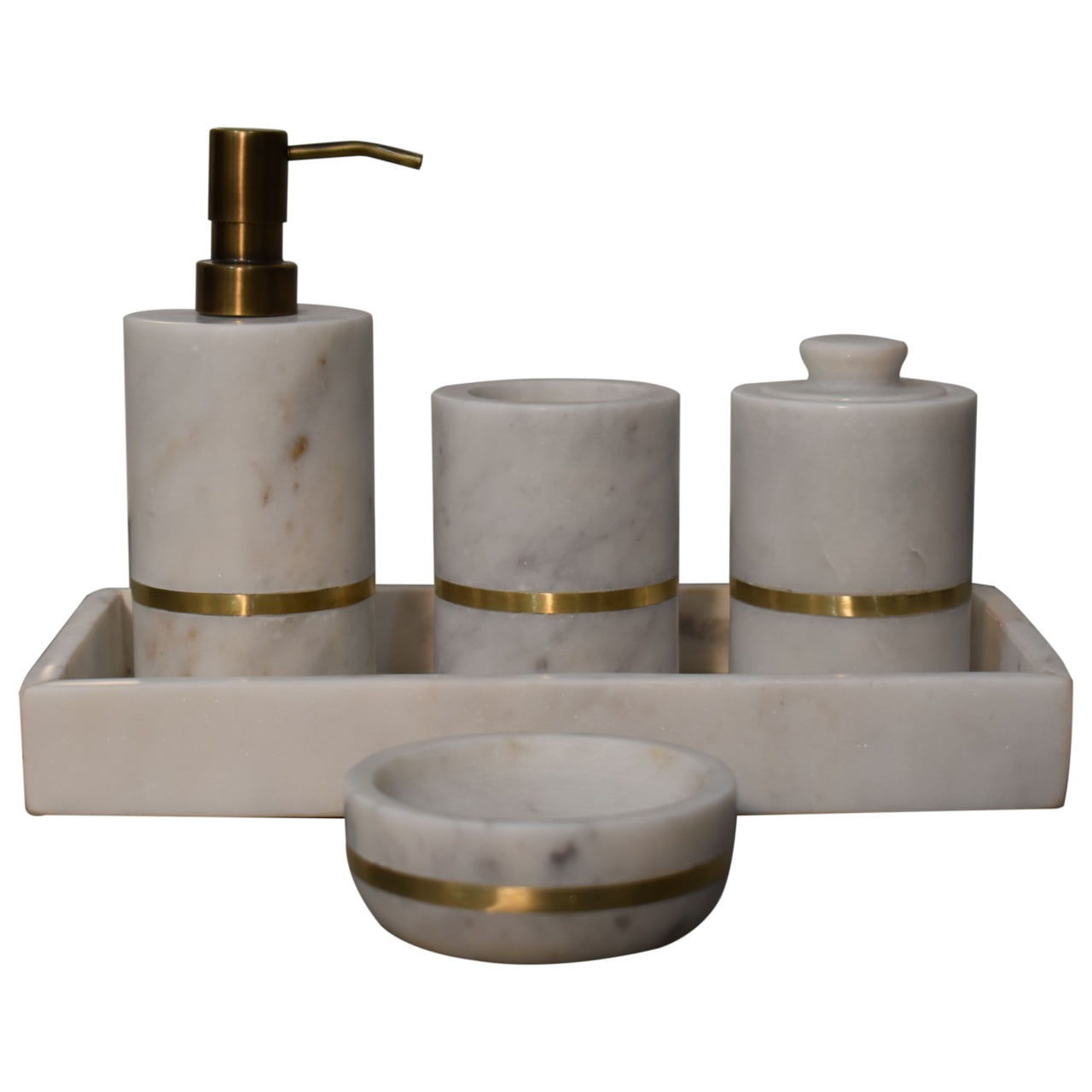 Brass Inlay Bath Set by Homepressions.com
