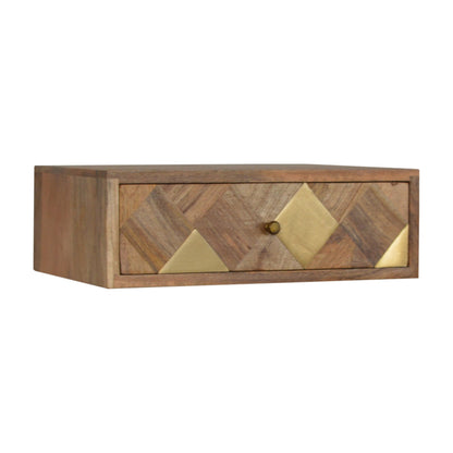 Brass Mosaic Wall Nightstand by Homepressions.com