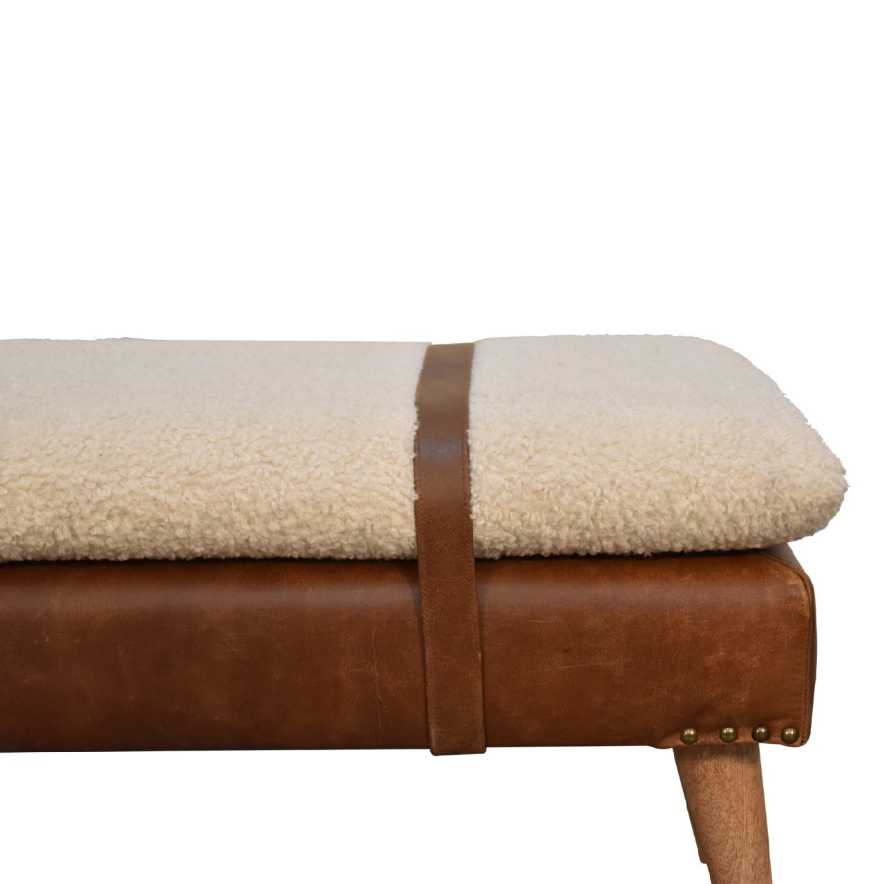 Buffalo Tweed Leather Bench from Homepressions.com