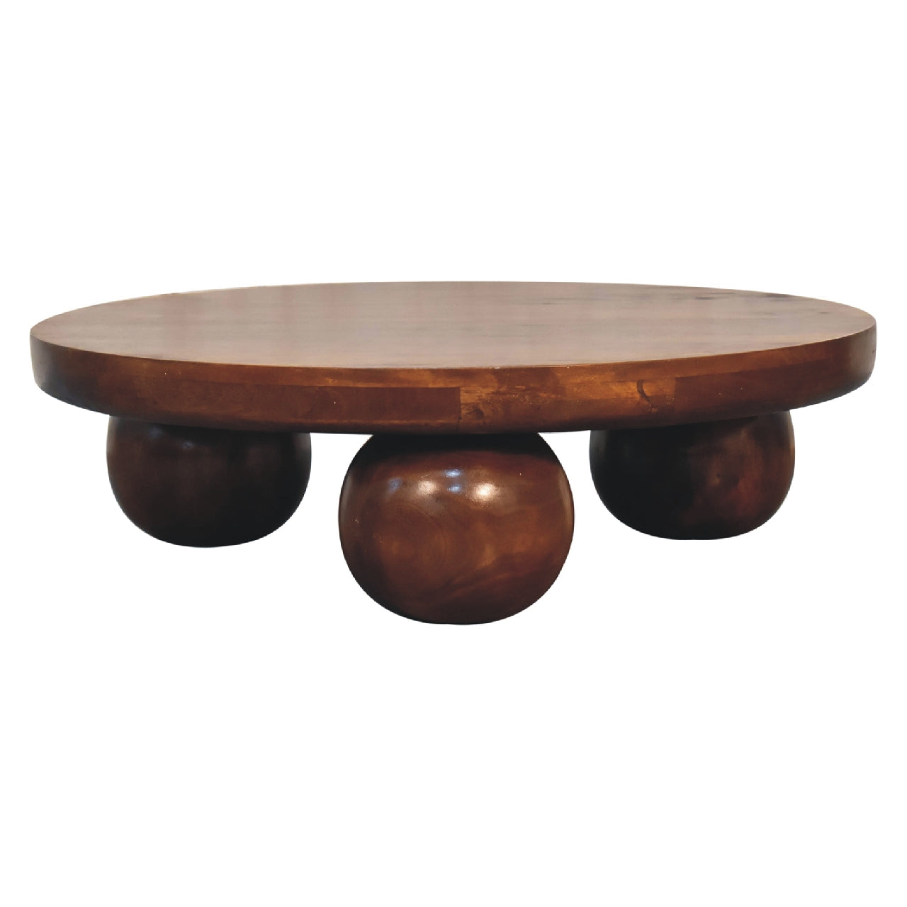 Chestnut Circular Coffee Table by Homepressions.com