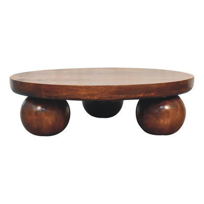 Chestnut Circular Coffee Table through Homepressions.com