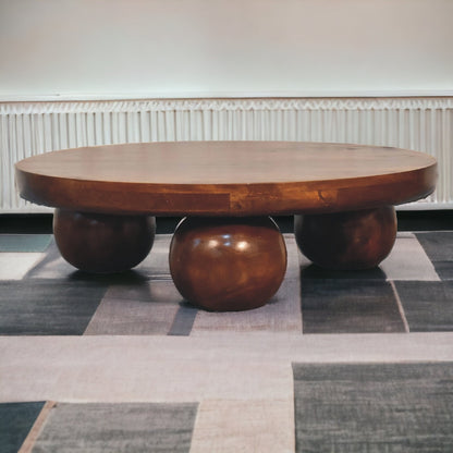Chestnut Circular Coffee Table within Homepressions.com