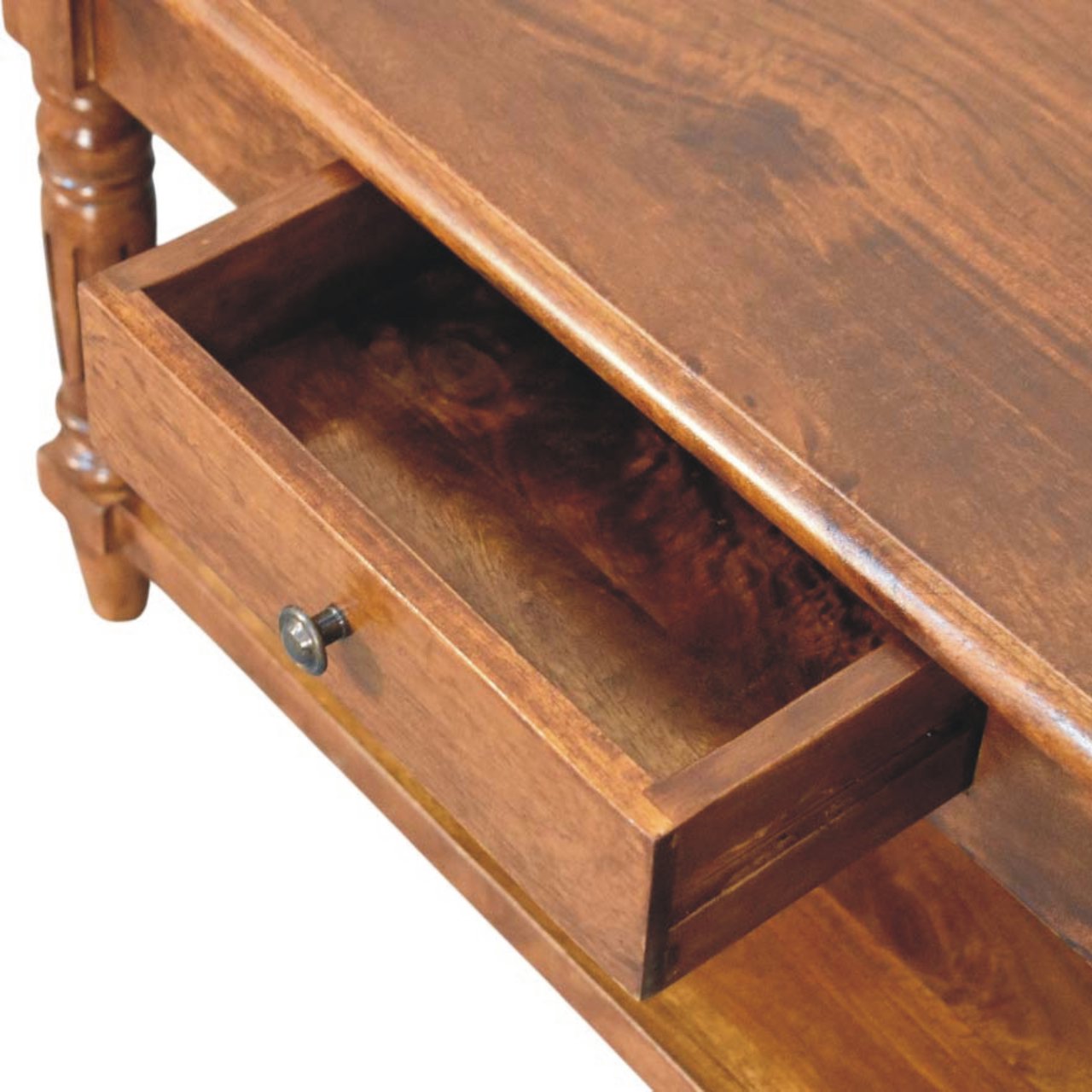 Chestnut Coffee Table with Drawers on Homepressions.com