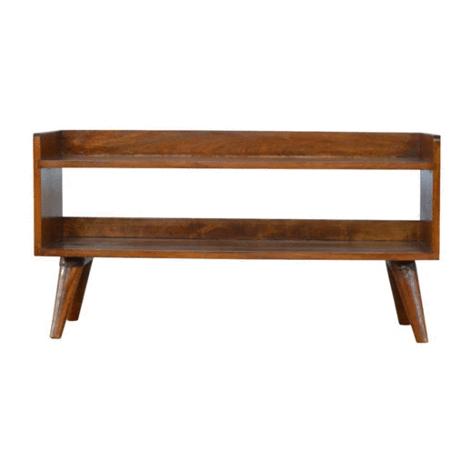 Chestnut Nordic Haven Bench within Homepressions.com