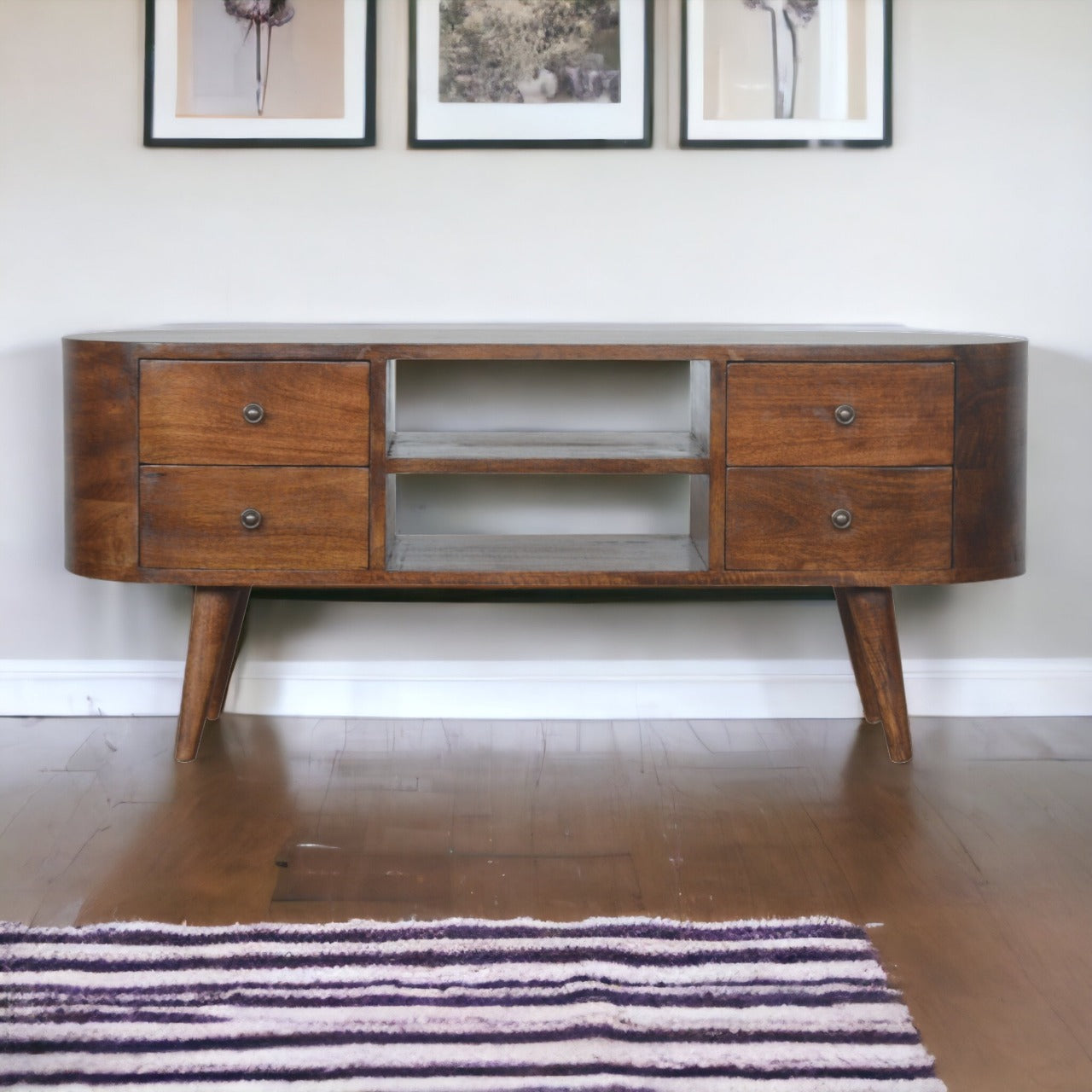 Chestnut Orbital Leisure TV Stand within homepressions.com