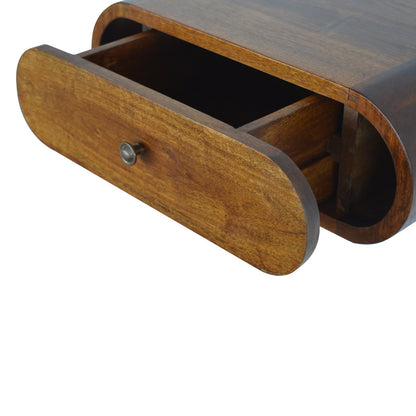 Chestnut Orbital Wall Nightstand via Homepressions.com