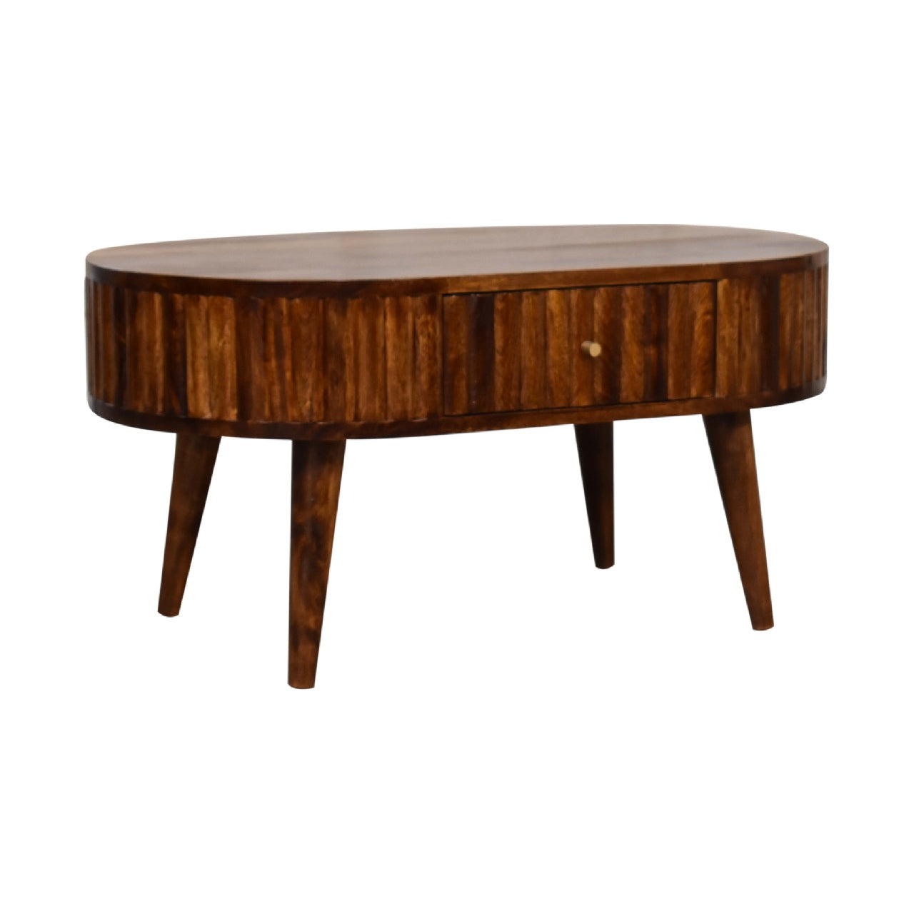 Chestnut Slatted Coffee Table by Homepressions.com