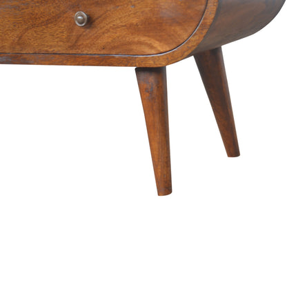 Circular Chestnut TV Stand via Homepressions.com