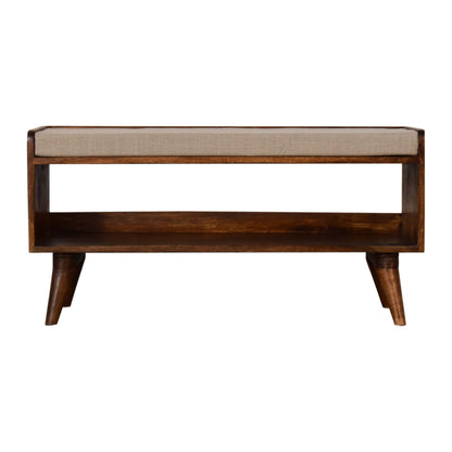 Croft Linen Mudstone Seat Bench by Homepressions.com