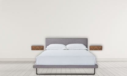 Floating Chestnut Brass Nightstand at Homepressions.com