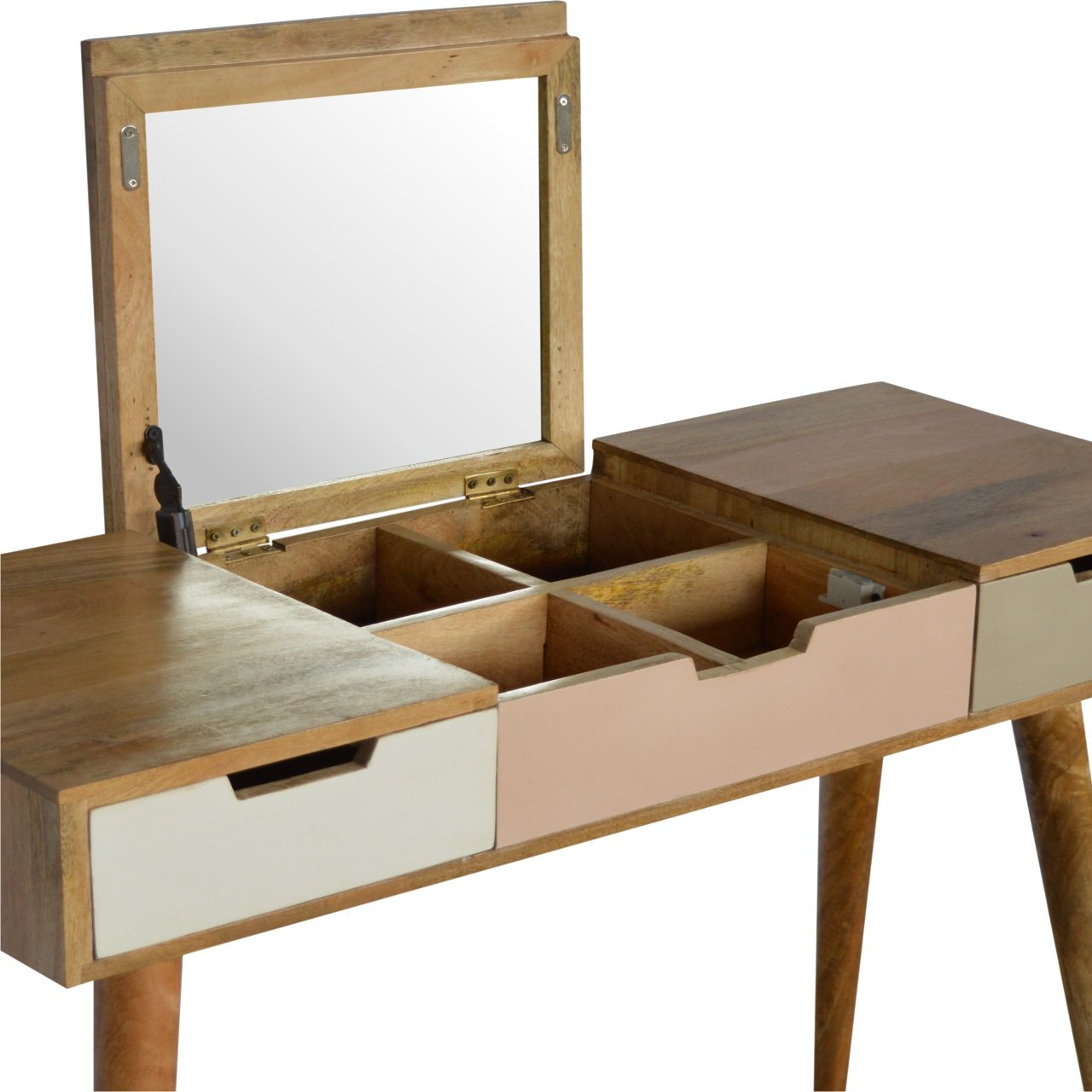 Foldable Mirror 3 Drawer Dressing Table from Homepressions.com