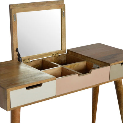 Foldable Mirror 3 Drawer Dressing Table from Homepressions.com