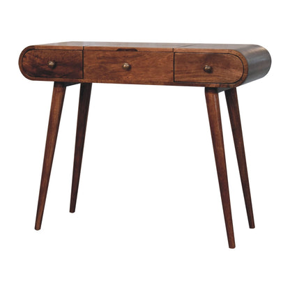 Foldable Mirror Round Dressing Table by Homepressions.com