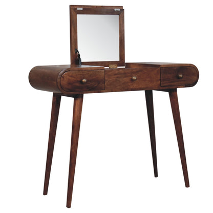 Foldable Mirror Round Dressing Table via Homepressions.com