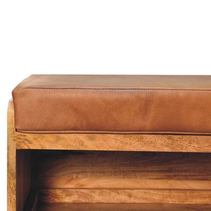 Hide Oak Shoe Storage Bench on homepressions.com