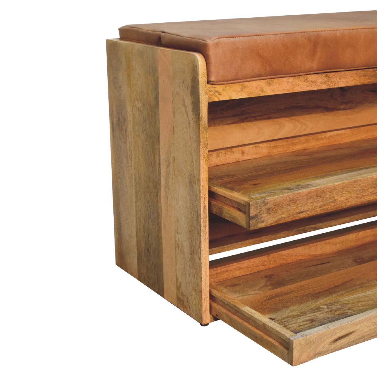Hide Oak Shoe Storage Bench via homepressions.com