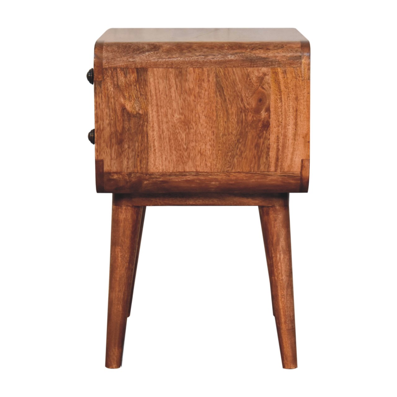 Honey Carmel Curved Nightstand on Homepressions.com 