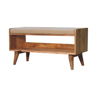 Nordic Oak Haven Linen Storage Bench on Homepressions.com