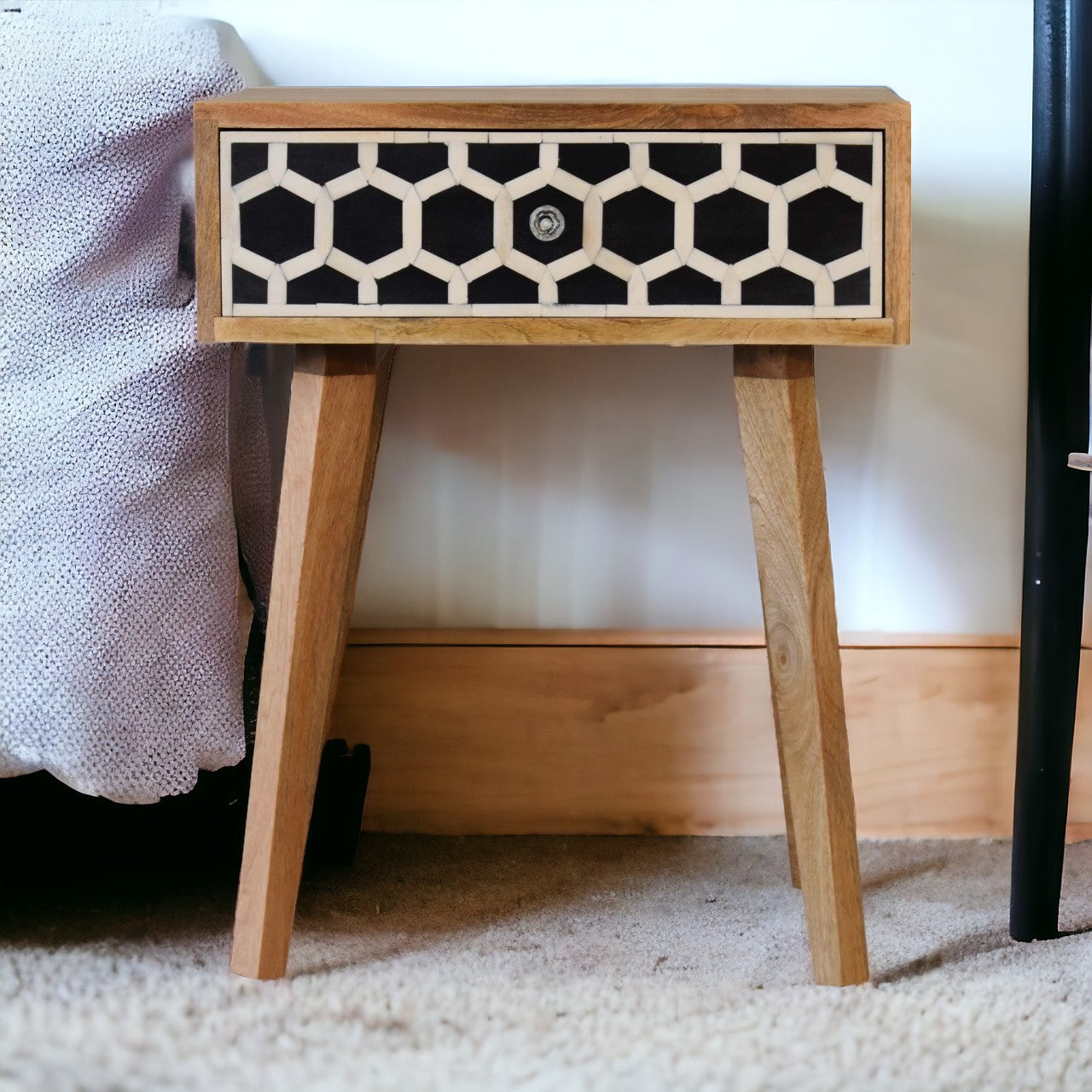 Oak Inlay Nightstand at Homepressions.com