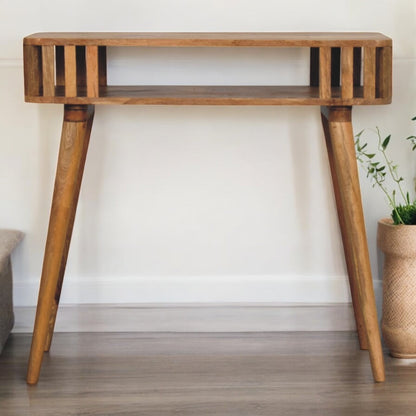 Oak Lattice Corridor Console within Homepressions.com