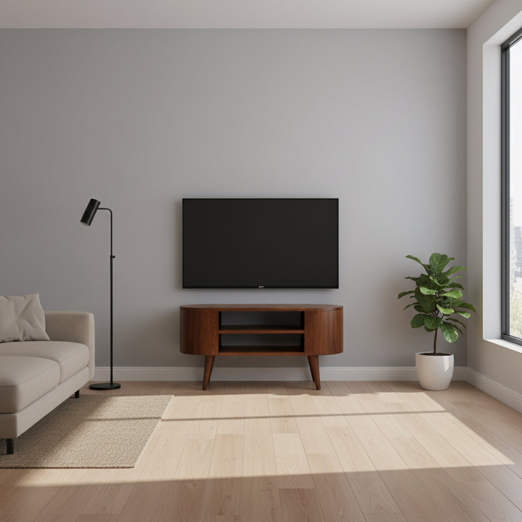 Oval Chestnut TV Stand from Homepressions.com