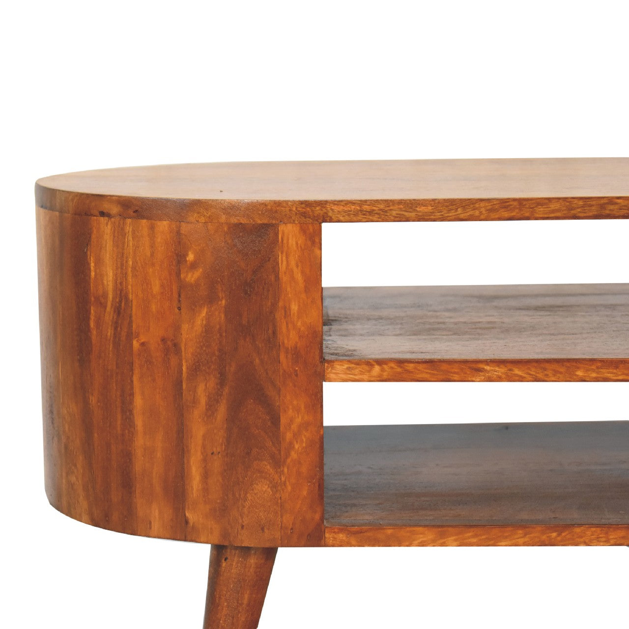 Oval Chestnut TV Stand on Homepressions.com