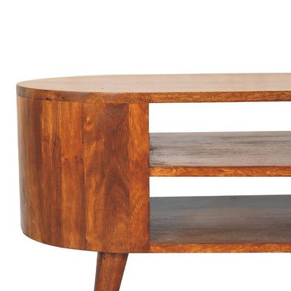 Oval Chestnut TV Stand on Homepressions.com