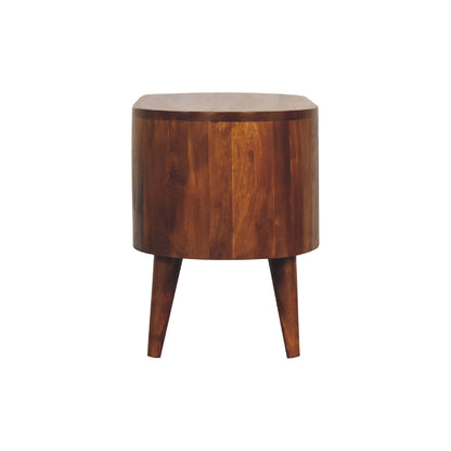 Oval Chestnut TV Stand through Homepressions.com