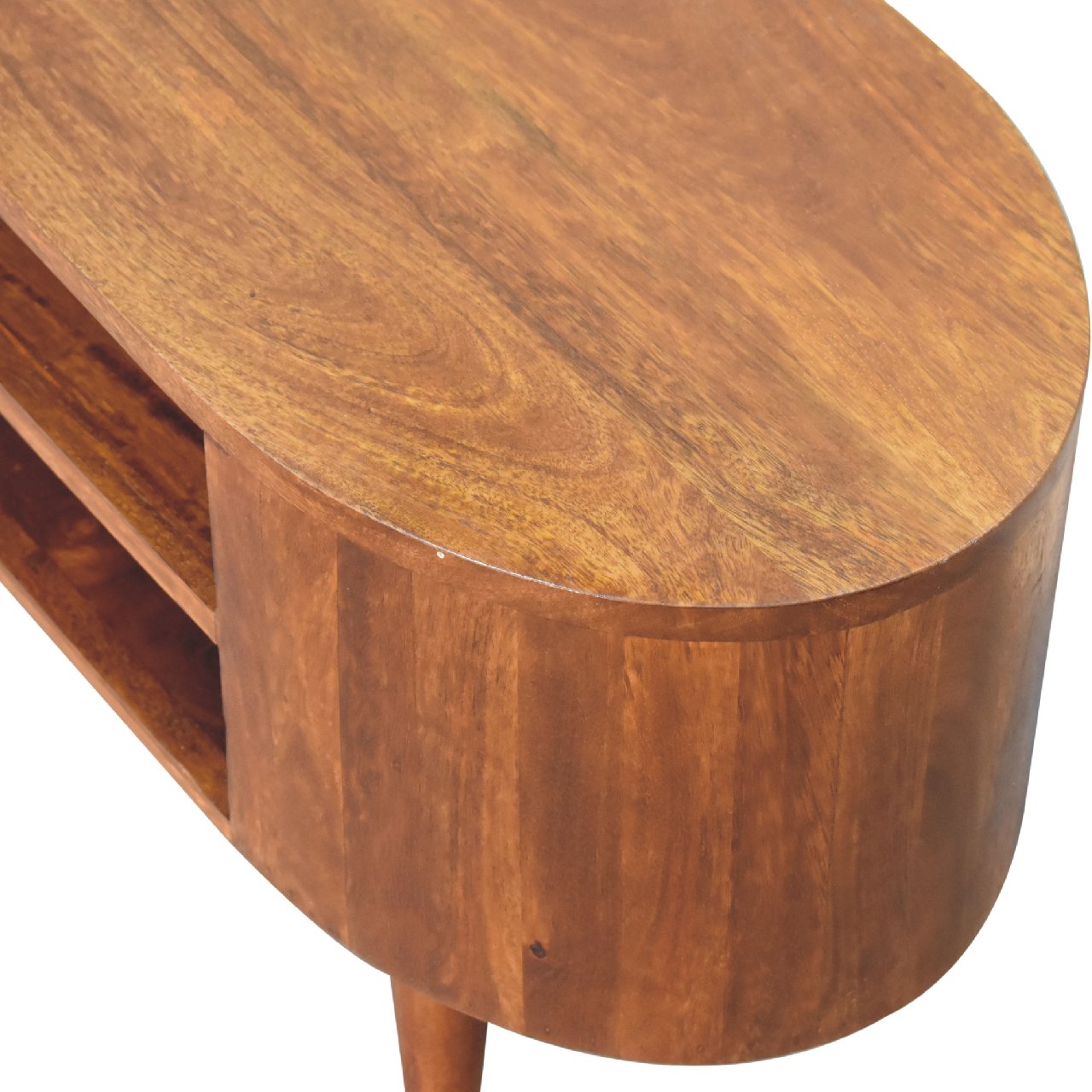 Oval Chestnut TV Stand via Homepressions.com