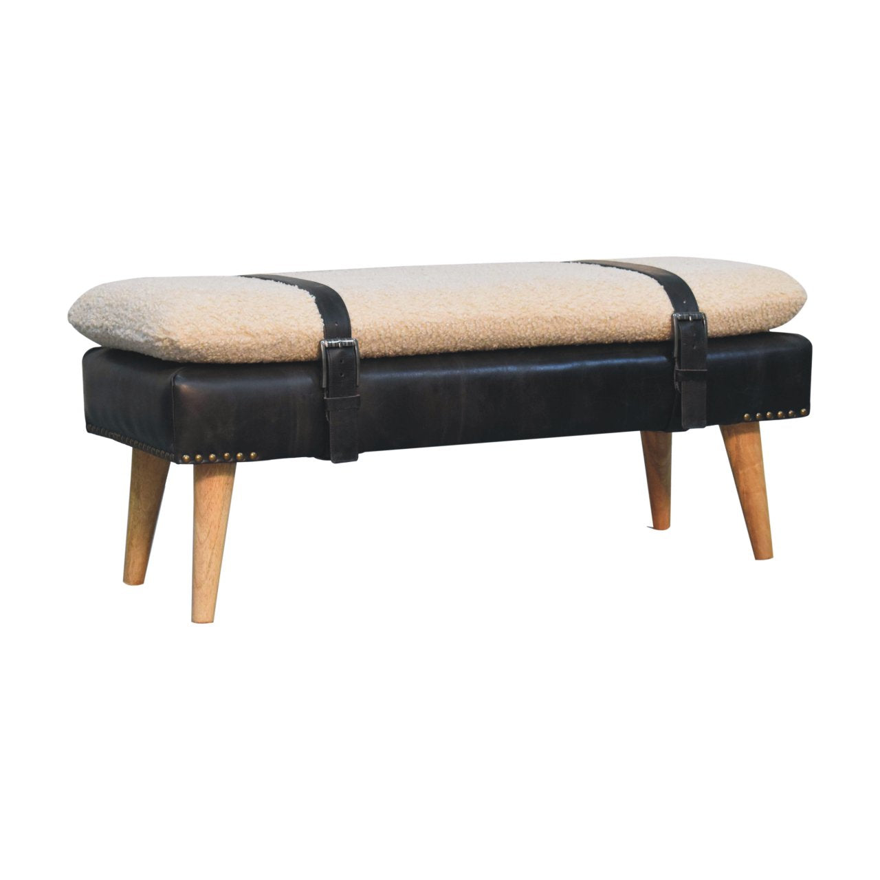 Rugged Onyx Leather bench from Homepressions.com