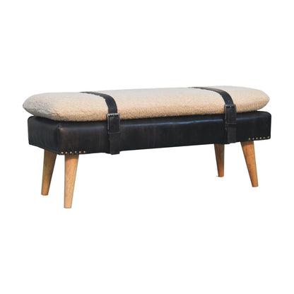 Rugged Onyx Leather bench from Homepressions.com