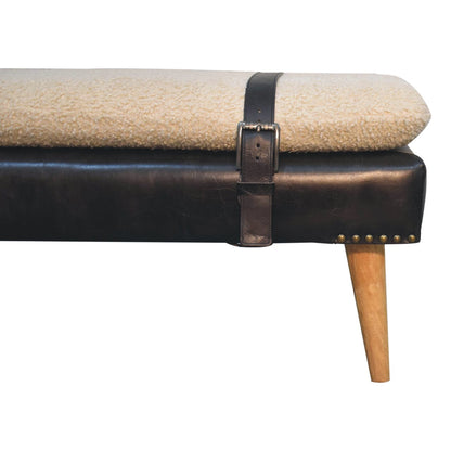 Rugged Onyx Leather bench in Homepressions.com