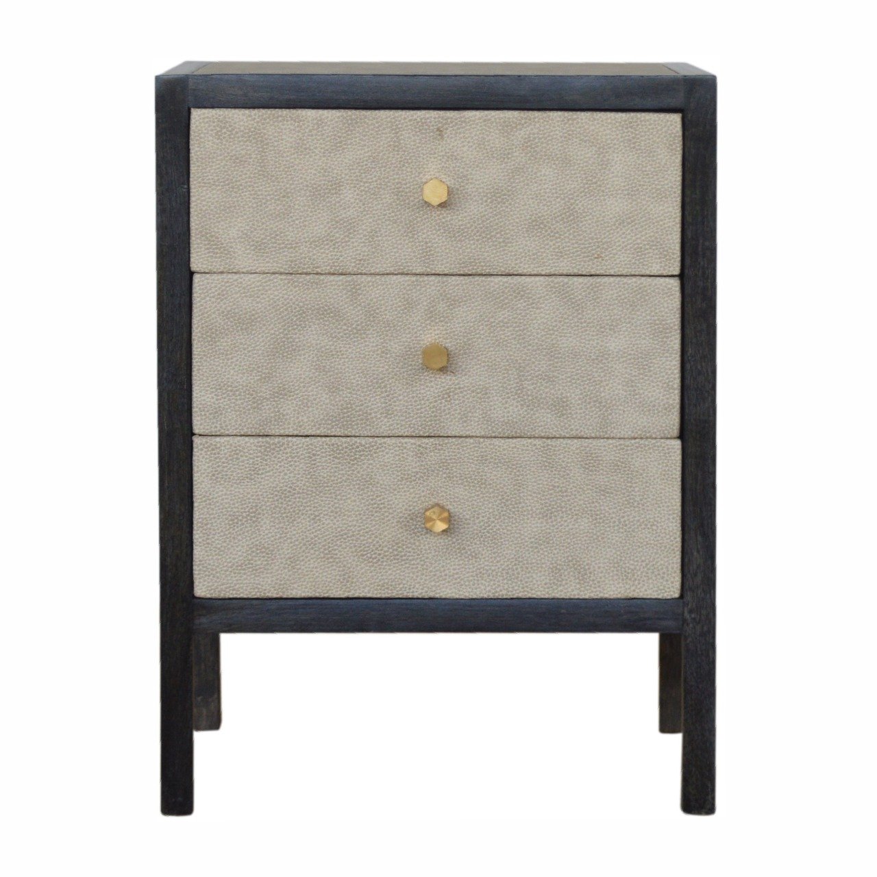 Shop the Ash Black Leather Nightstand by Homepressions.com